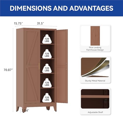 COFaR Metal Pantry Cabinet - Image 2