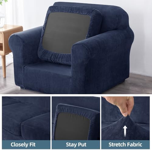 Luxury Velvet Sofa Covers for 1 Cushion Couch - Image 5