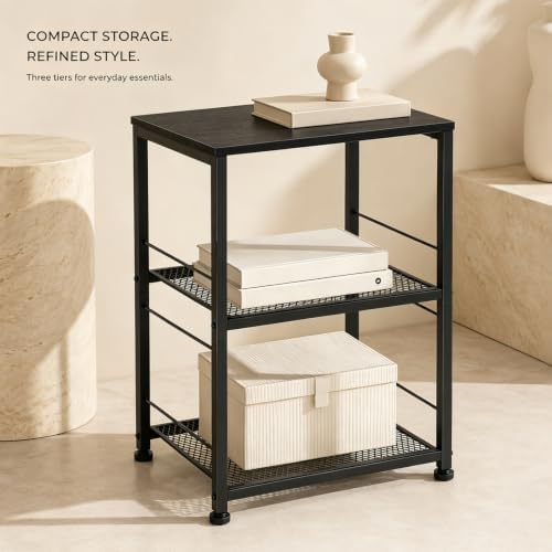 OYEAL Black Night Stand Industrial End Table - Image 6
