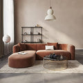 Acanva Mellow Modern Tight Curved Back Velvet Sofa, Left Chaise by acanva