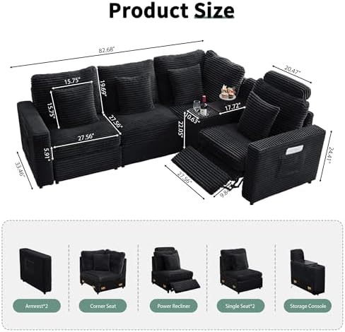RARZOE Modular Sectional Sofa - Image 2