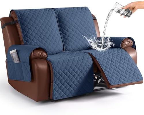 KinCam Waterproof Loveseat Recliner Covers Washable, 2 Seater by KinCam