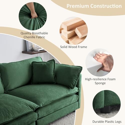 Tmsan 76.7" Deep Seat Loveseat Sofa Couch - Image 5