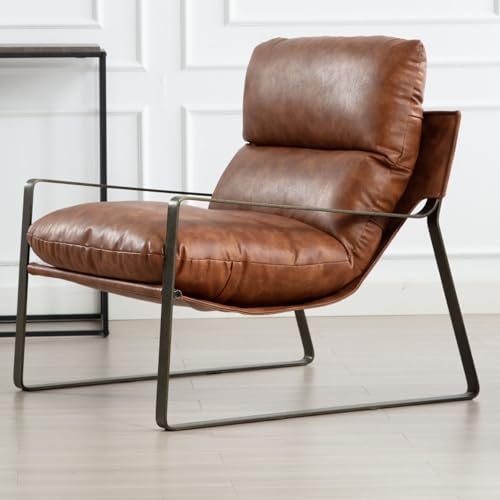 LukeAlon Modern PU Leather Accent Armchair by LukeAlon