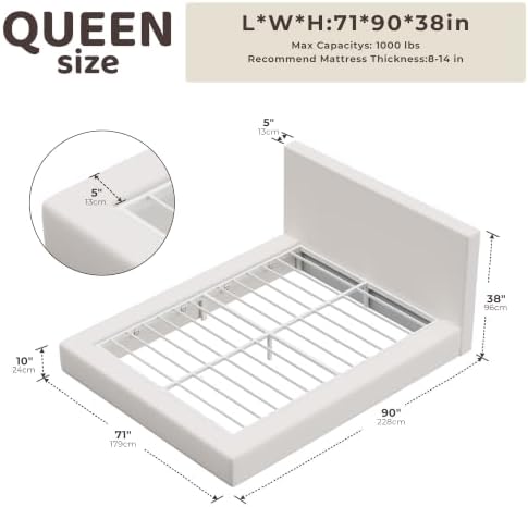 RECCI AirFrame Queen Upholstered Bed Frame - Image 2