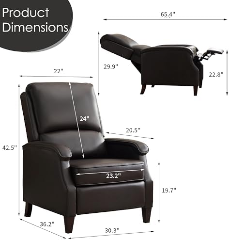 VKNOW Faux Leather Recliner Chair - Image 2