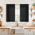 YoungsTex Black Linen Curtains 40 Inches Long by YoungsTex