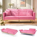 70” Velvet Futon Sofa Bed w/Adjustable Armrests by ACMEASE