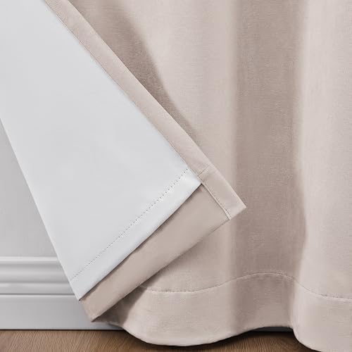 Martha Stewart Lucca Velvet Blackout Back Tab Window Curtain Panel Pair - Image 2