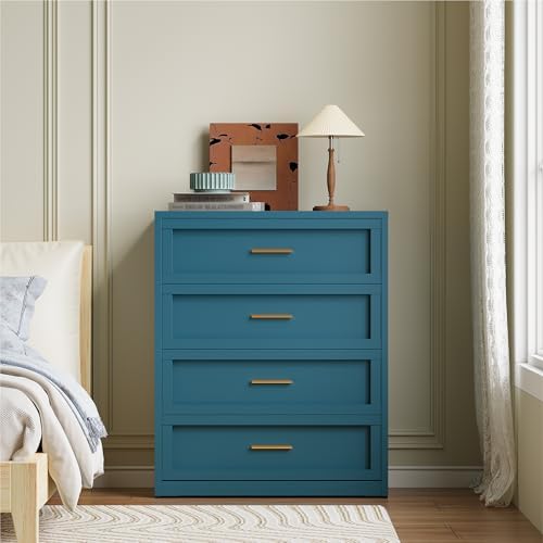 YAUWOH 4 Drawer Metal Dresser, Heavy Duty Steel Storage Dresser - Image 2