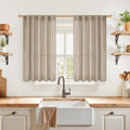 YoungsTex Dark Oatmeal Linen Curtains 40 Inch Length by YoungsTex