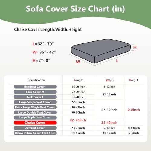 Yoovat Couch Cushion Covers for Sofa Couch Covers Wear-Resistant Universal Sofa - Image 3