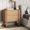 Nathan James Solace Mid Century Modern 2 Drawer Nightstand by Unknown