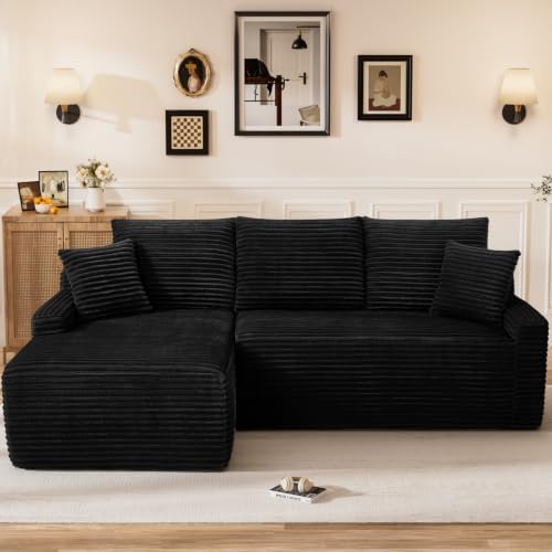 85" L Shaped Cloud Boneless Sectional Couches by Unknown