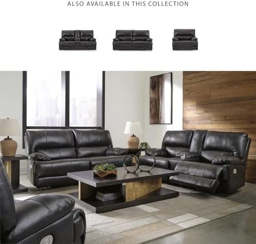 Signature Design by Ashley Mountainous Modern Leather Match Wall Hugger Power - Image 6