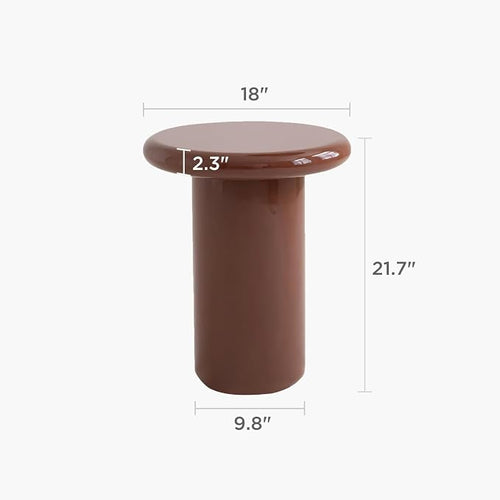 Acanva Modern End Tables with High Glossy Finish, Curved Edges, Accent Center - Image 2