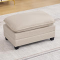 WUTUTUEE 35'' Modern Leather Cloud Sofa Ottoman, Rectangle Ottoman by WUTUTUEE