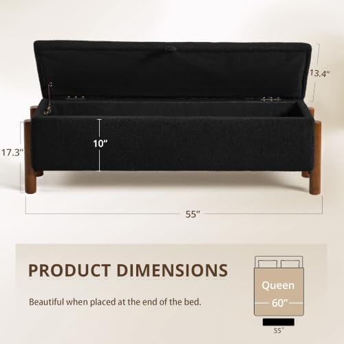 55'' Modern Storage Ottoman Benches - Image 2