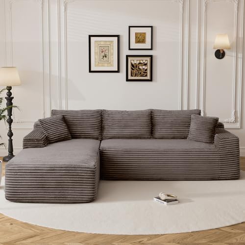 96" Boneless Cloud Sectional Couches by Flyida
