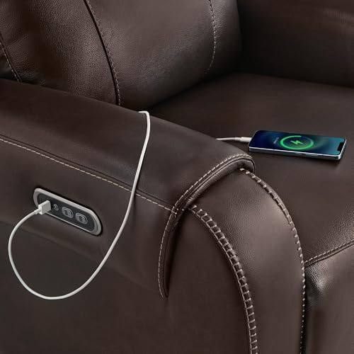 CHITA Genuine Leather Power Recliner Sofa, Loveseat - Image 6