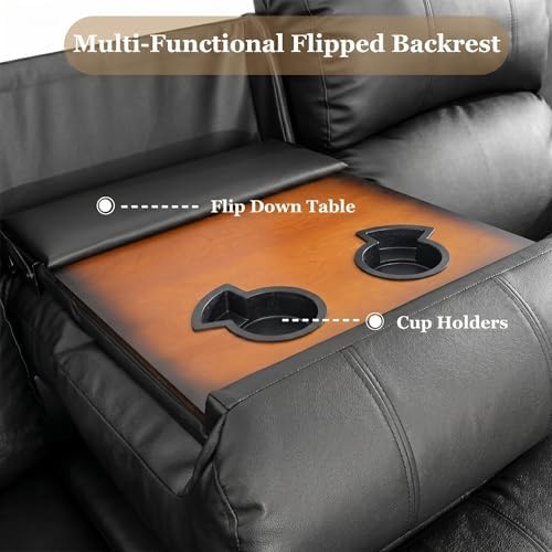 Leather Recliner Sofa Set, Includes a Manual Loveseat and a 3 Seat Couch - Image 6