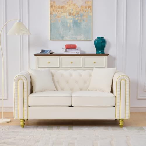 Velvet Chesterfield Sofa, Mid Century Modern Deep Seater Couch - Image 3