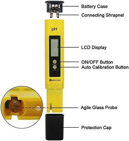 KETOTEK Digital PH Meter for Water, PH Pen Meter - Image 3