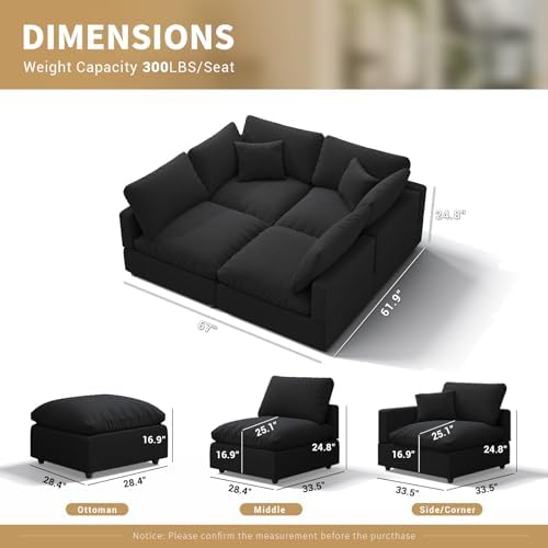Linen Sleeper Sofa Bed, Modern Sectional Sofa Couch - Image 2