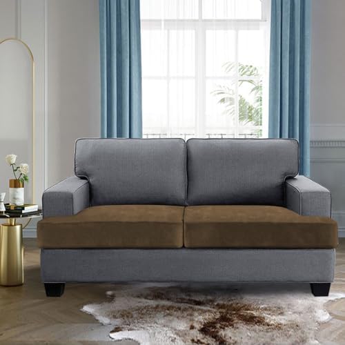 H.VERSAILTEX Stretch Velvet 2 Piece T Cushion Sofa Slipcovers - Image 2