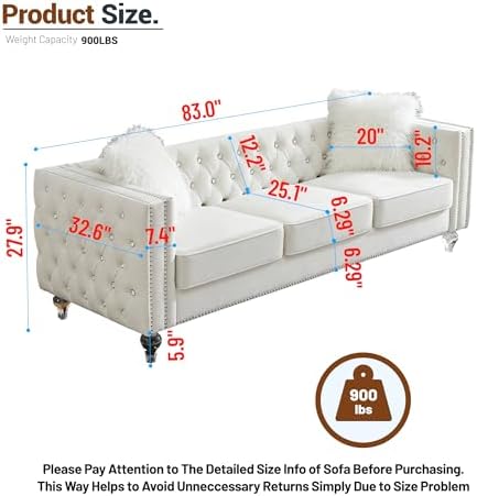 Luxury 3 Seater Sofa Couch - Image 2