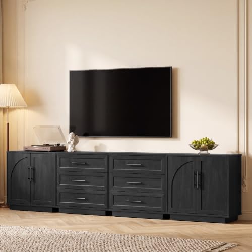 Fatmok Modular Entertainment Center & Buffet Cabinet, Extra Long Sideboard TV by Fatmok