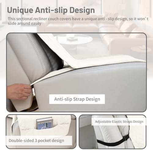 Waterproof Sectional Reclining Couch Covers L Shaped Recliner Sectional Sofa - Image 5