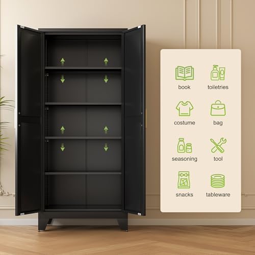 Washsemba 71'' Farmhouse Metal Storage Cabinet - Image 4
