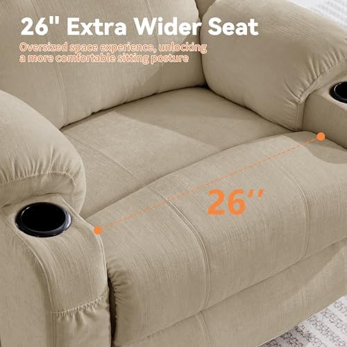 Korser Oversized Recliner Chair, 360° Swivel Recliner - Image 5