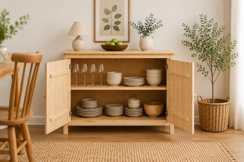 From the Tree Furniture 44" Wide Solid Pine Shaker Sideboard Buffet Cabinet — - Image 6