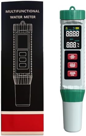 Digital Salinity Tester Pool Saltwater Tester pH and Salt Meter by Hallocool
