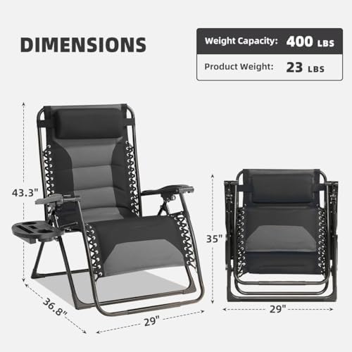 Zero Gravity Chair Oversized Padded Recliner - Image 3