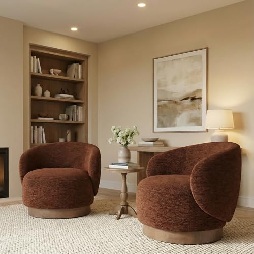 KISLOT Swivel Barrel Accent Chair, Performance Fabric - Image 6