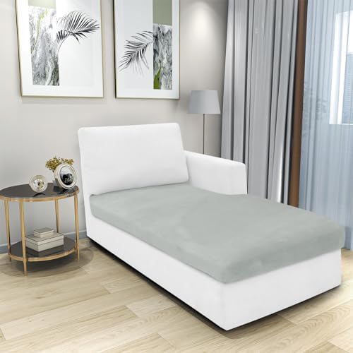 MAXIJIN 1 Piece Velvet Chaise Cover Stretch Sectional Couch Covers - Image 2