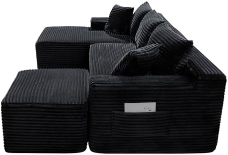 106-Inch Oversized U-Shaped Left Facing Corner Compressed Sofa Modular Boneless - Image 4