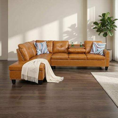 L-Shaped Sectional Sofa, Modern 4-Seat Couch - Image 5