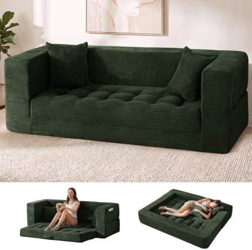 MAXYOYO Folding Sofa Bed, Convertible Boneless Loveseat Couch by MAXYOYO