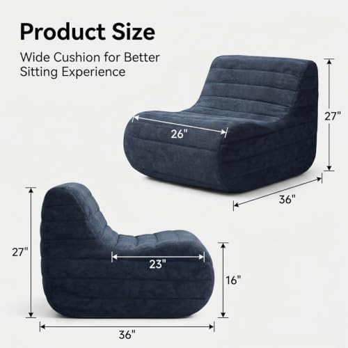 Memory Foam Bean Bag Chair - Image 2