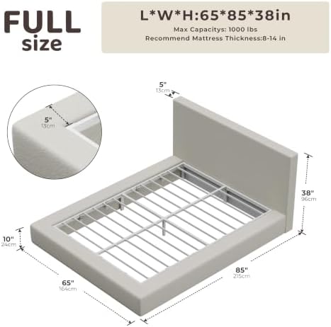 RECCI AirFrame Full Size Upholstered Bed Frame - Image 2