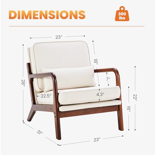 DUMOS Mid Century Modern Accent Chair - Image 3