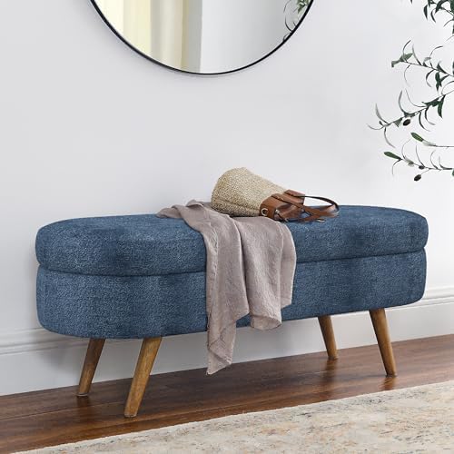 43.5" Ottoman with Storage, Storage Ottoman Bench with Safety Hinge, Bed End - Image 7