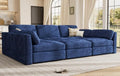 Oversized Modular Sectional Sleeper Sofa Bed Cloud Couches Blue by Kalafini
