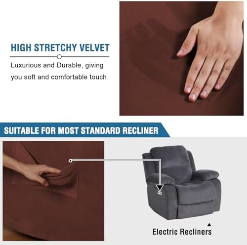 H.VERSAILTEX Stretch Recliner Slipcovers Recliner Chair Cover Sofa Furniture - Image 4