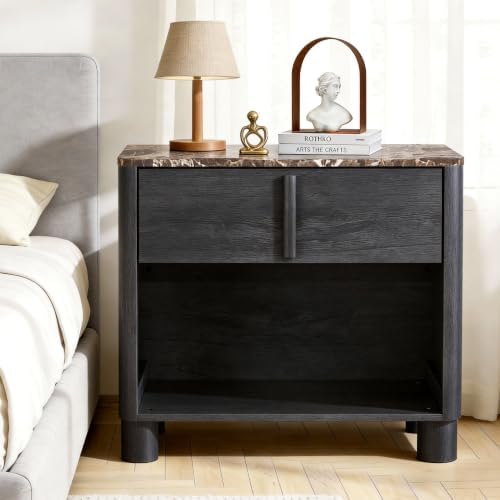 Nightstand Set of 2, Modern Curved End Tables - Image 6