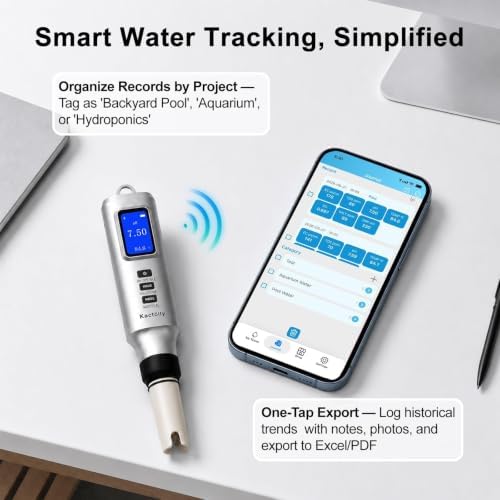 Kactoily Smart 7-in-1 Bluetooth pH Meter Digital Water Quality Tester Pen - Image 4